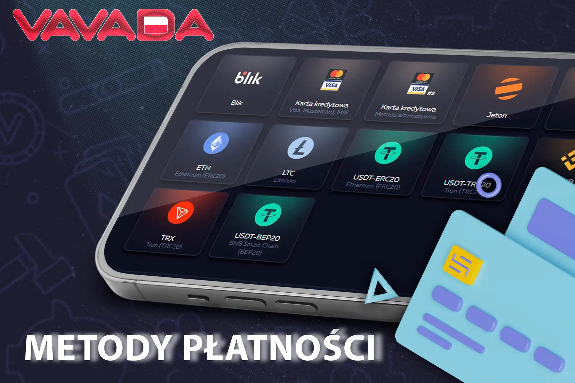 Wiele metod wpłat i wypłat w kasynie Vavada